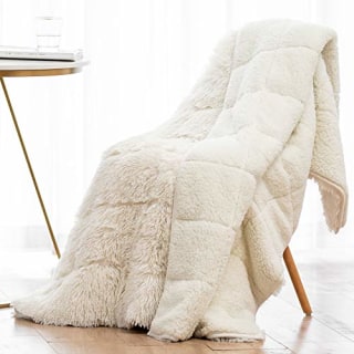 Shaggy Faux Fur Weighted Blanket