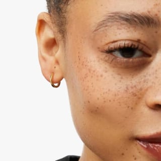 14K Gold Huggie Hoop Earrings