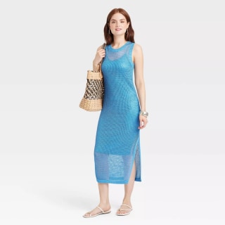 A New Day Openwork Midi Tank Dress