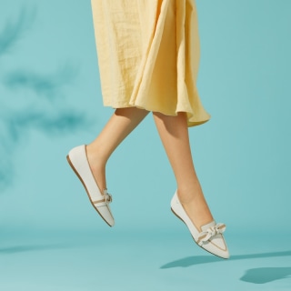 Vivaia Pointed-Toe Bow Loafers