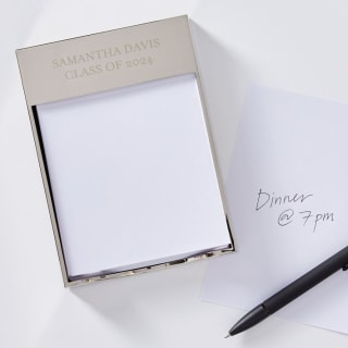 Personalized Silver Memo Tray