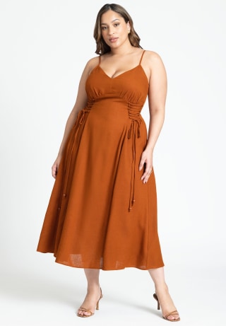 Lace Up Detail Dress