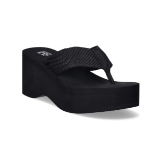 No Boundaries Mid-Heel Platform Thong Wedge Sandals