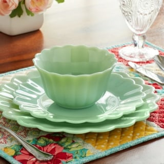 Jade Glass 3-Piece Dinnerware Set
