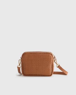 Quince Italian Leather Handwoven Crossbody
