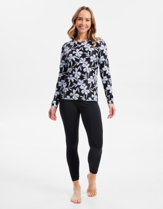 Solbari Long Sleeve Printed Swim Top UPF50+