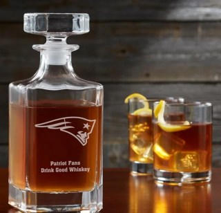 NFL Patriots personalized decanter
