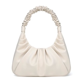 Leather Ruched Handbag