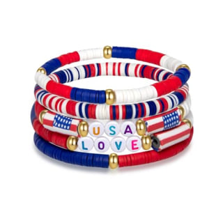 USA Red White And Blue Bracelets