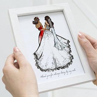 Personalized Maid of Honor Watercolor Art Print