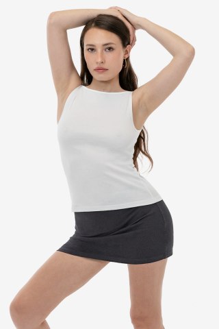 Baby Rib Sleeveless Boatneck Top