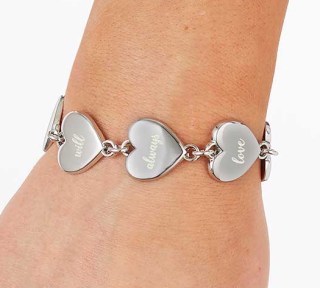 Loving Message Personalized Heart Bracelet