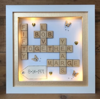 Customized Scrabble Family Name Box Frame