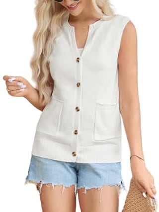 Button-Down Sweater Vest