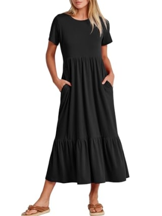 ANRABESS Flowy Tiered Dress