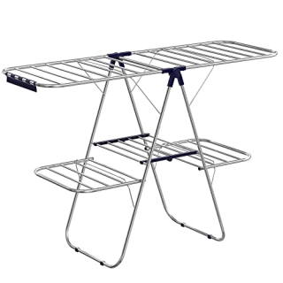 Foldable 2-Level Laundry Drying Rack