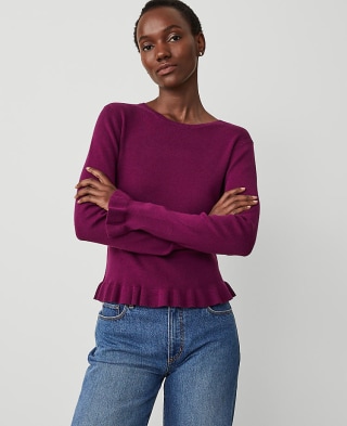 Ruffle Trim Sweater