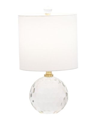Faceted Crystal Globe Table Lamp