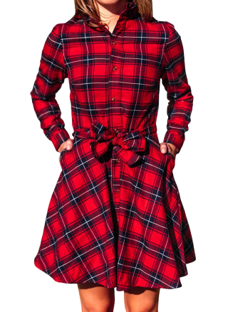 Kiel James Patrick Apple Pie Skillet Flannel Dress