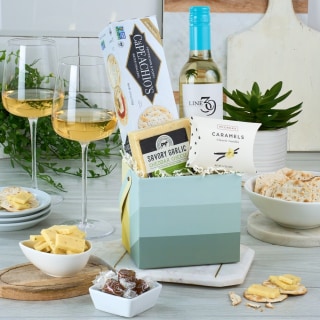 Wine and Snacks Gift Basket