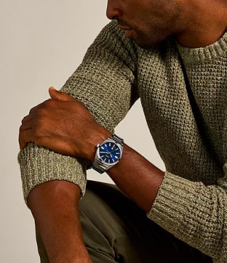 Everett Three-Hand Date Stainless Steel Watch