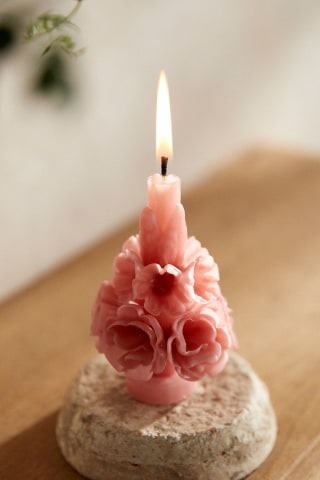 Floral Taper Candle