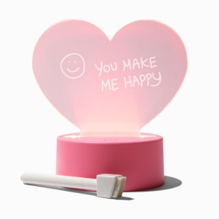 Heart-Shaped Light-Up Dry-Erase Board