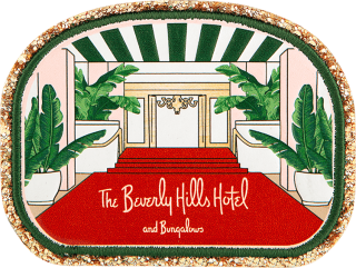 Glitter Varsity The Beverly Hills Hotel Entrance Patch