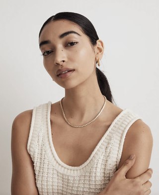 Bezel Set Crystal Necklace