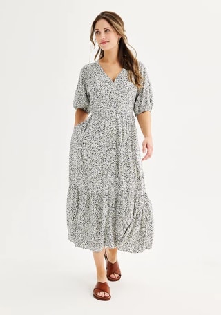 Button Thru Femme Midi Dress