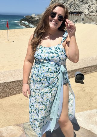 One-Piece Swimsuit and Cover-Up Set