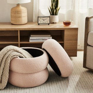 Boucle Cloud Storage Ottoman