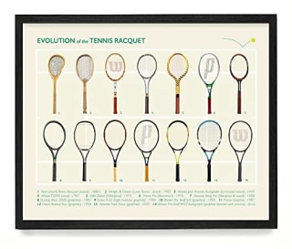 Evolution of the Tennis Racket Poster