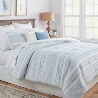 Threshold Clipped Jacquard Stripe Comforter Bedding Set (8 Piece)