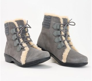 Orthotic Warm-Lined Suede Boots