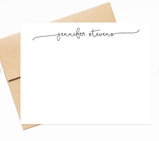 Script Personalized Stationery Cards