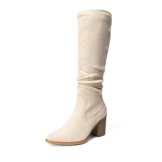  Wide Calf Suede Slouch Boots