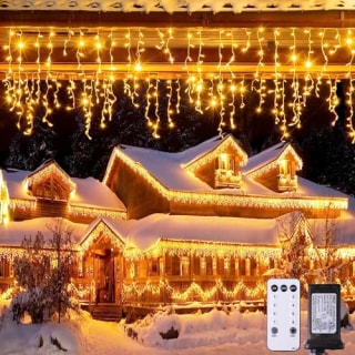 38.8-Foot 400 LED Icicle Lights for Outside