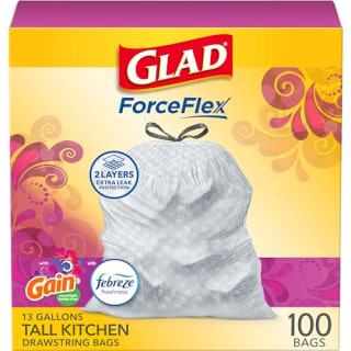 Glad Trash Bags, ForceFlex Tall Kitchen Drawstring Garbage Bags