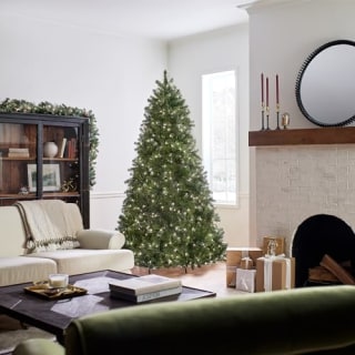 National Tree Company Pre-Lit 'Feel Real' Artificial Full Downswept Christmas Tree