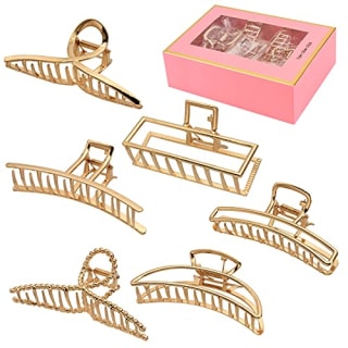 Six Pack Large Metal Hair Claw Clips