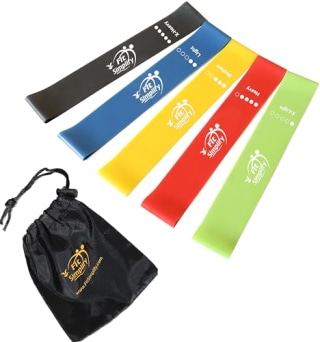 Fit Simplify Resistance Loop Exercise Bands, Set of 5