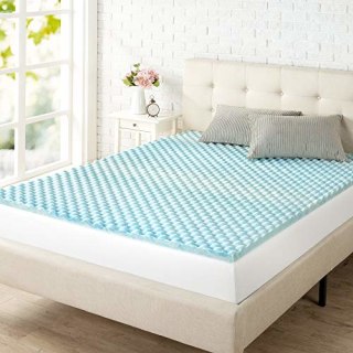 1.5 Inch Swirl Gel Cooling Memory Foam Mattress Topper