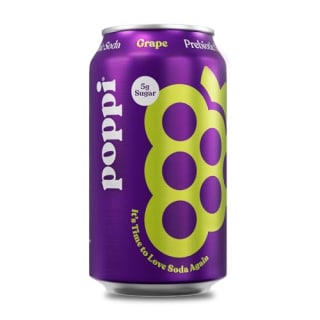 Poppi Sparkling Prebiotic Soda Grape (12 Pack)