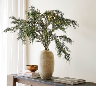 Lit Faux Juniper Branch