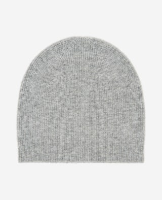Wool Cashmere Rib Knit Beanie