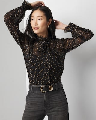 Chiffon Ruffle Blouse