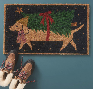 Winnie Dog Coir Printed Doormat