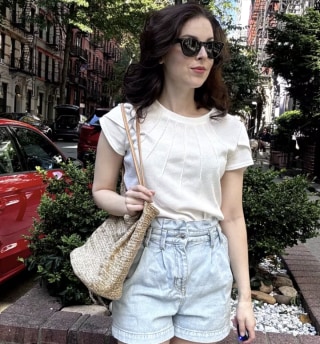 Dressy Waffle Knit T-Shirt