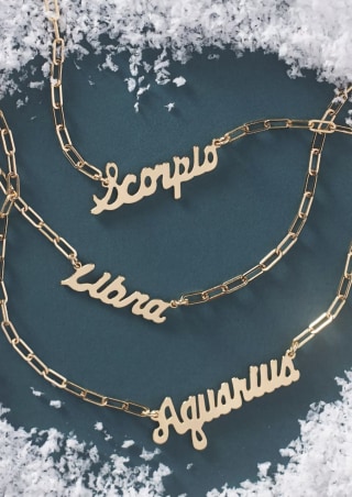 Anthropologie Zodiac Gold Necklace
